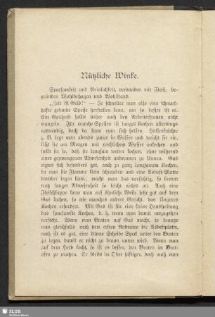 Nützliche Winke