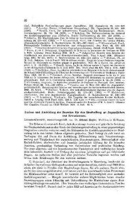 Auslese und Ausbildung der Beamten für den Strafvollzug an Jugendlichen und Erwachsenen : Literaturübersicht ; [Sammelreferate]