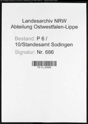 Sterberegister Standesamt Herne-Sodingen (III)