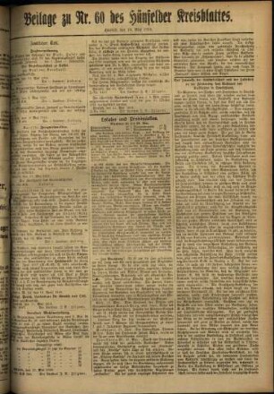 Zweite Ausgabe vom Samstag, den 18. Mai 1918.