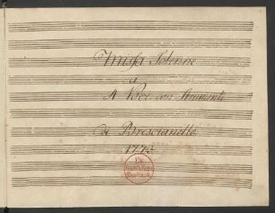 Messen; V (4), orch, bc; C-Dur