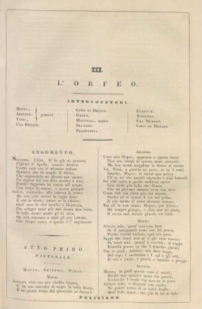 III. L'Orfeo
