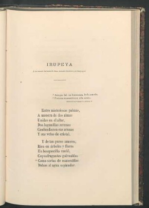 Irupeya : A mi amado hermano D. Juan Antonio Gutierrez, en Guayaquil