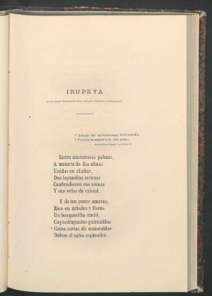 Irupeya : A mi amado hermano D. Juan Antonio Gutierrez, en Guayaquil