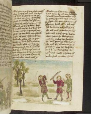 Moses erschlägt den Ägypter.