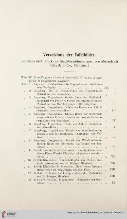 Verzeichnis der Tafelbilder