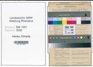 Entnazifizierung Elfriede Henke, geb. 07.05.1891 (Lehrerin)