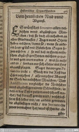 Vom heimlichen Neid unnd Abgunst