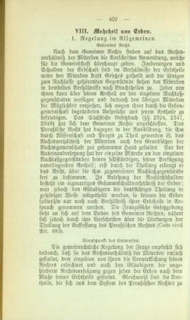 VIII. Mehrheit von Erben