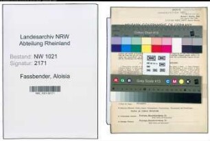 Entnazifizierung Aloisia Fassbender , geb. 04.01.1914 (Geschaeftsinhaber)