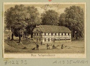 Das Schiesshaus in Ebersbach in der Oberlausitz, Ausschnitt aus einem Bilderbogen
