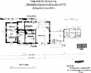 Kirchheim (Neckar): Empfangsgebäude Verwaltungsgebäude Grundriß Erdgeschoß