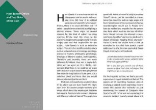 Hate speech online and two sides of the coin