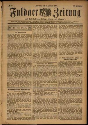 Zweite Ausgabe vom Samstag, den 13. Februar 1897.
