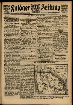 Zweite Ausgabe vom Mittwoch, den 22. Juni 1904.