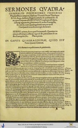 Sermones Quadragesimales