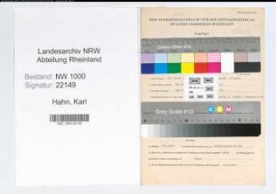 Entnazifizierung Karl Hahn, geb. 17.04.1901 (Referent)