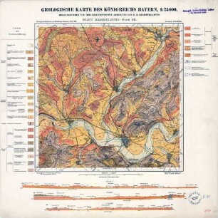 65 Hammelburg Nord, Geologische Karte des Königreichs Bayern, 1:25000