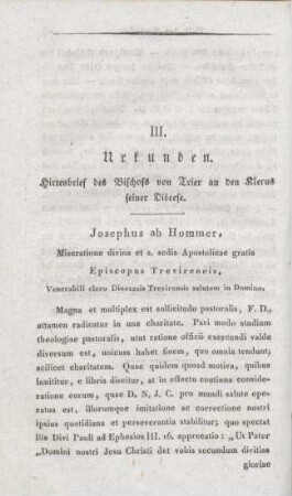 176-190 Hirtenbrief des Bischofs von Trier an den Klerus seiner Diöcese