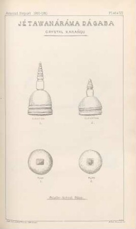 Plate VII. Jétawanáráma Dágaba. Crystal Karandu