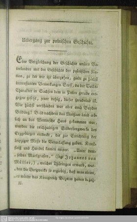 Uebergang zur polnischen Geschichte