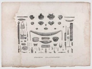 Atlas zur Reise in Brasilien von Dr. v. Spix und Dr. v. Martius - Indianische Gerätschaften