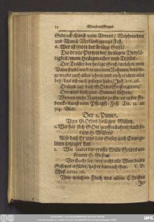 Der 2. Punct. Von GOttes heiligen Willen.