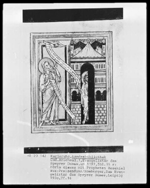 Evangelistar des Speyrer Domes — Porta clausa, Folio 15recto