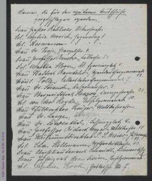 Personenliste Ausschuss und Lokalkomitee zur Außerordentlichen Generalversammlung 1900 in Leipzig