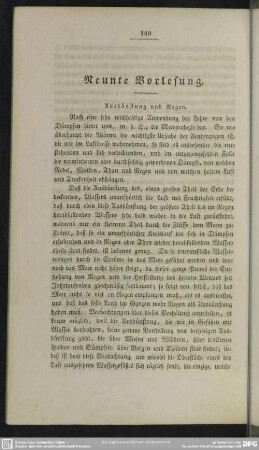 Neunte Vorlesung