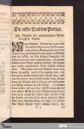 Die eilfte Erndten-Predigt