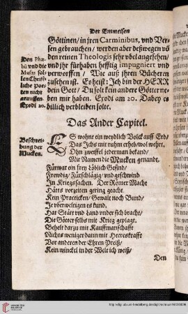 Das Ander Capitel