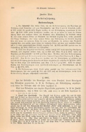Zweiter Titel. Erbeinsetzung