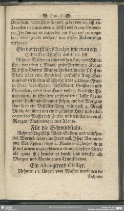 Für die Schwindsucht