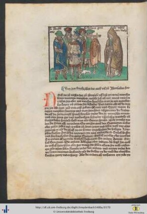 Kolorierter Holzschnitt