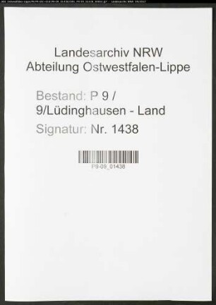 Sterberegister Standesamt Lüdinghausen-Land