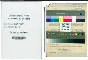 Entnazifizierung Wilhelm Erckens , geb. 23.03.1893 (Batteurarbeiter)