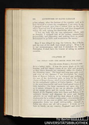 Chapter IV. The indian camp - the sortie from the fort.
