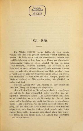 Die Familie Mendelssohn : 1729 - 1847 ; nach Briefen und Tagebüchern, 2