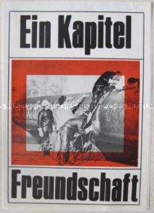 Illustrierter Bilderbogen zur Arbeit an der "Drushba-Trasse" (Erdgasleitung)