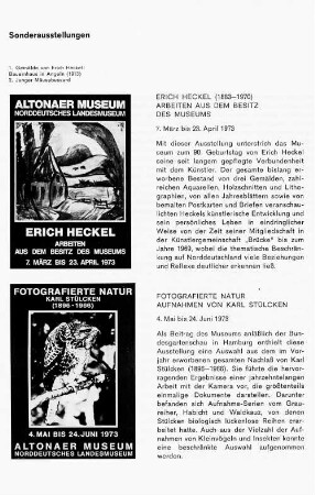Sonderausstellungen