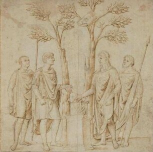 Kaiser Hadrian beim Opfer an Diana (nach einem Tondorelief am Konstantinsbogen in Rom)