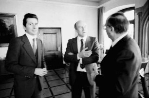 Freiburg: Empfang des italienischen Botschafters in Deutschland; Luigi Vittorio Ferraris und H. Musella (Konsul, Freiburg)