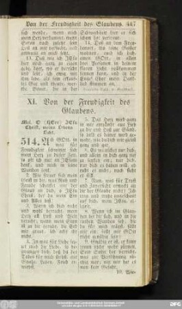 XI. Von der Freudigkeit des Glaubens.
