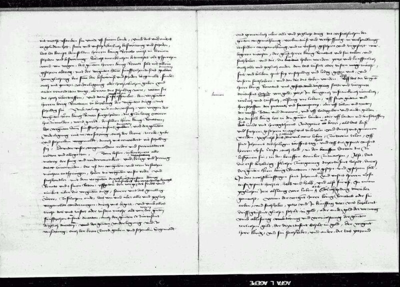 König Renatus von Sizilien vergleicht sich mit dem Gesandten der Gräfin Margarete und des Grafen Ulrich V. über die Ansprüche der Gräfin.
