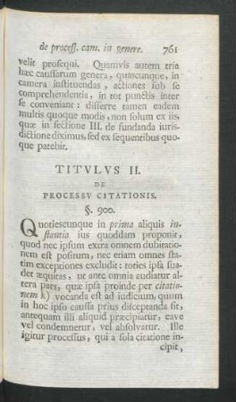Titulus II. De Processu Citationis.