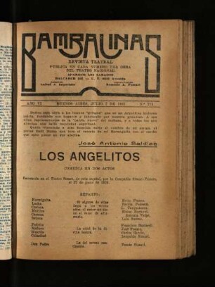 Los angelitos : comedia en dos actos