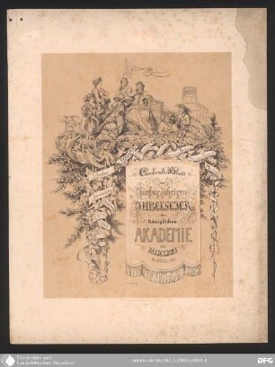Gedenk-Blatt zur fünfzig-jährigen Jubelfeier der Königlichen Akademie zu Düsseldorf : 22., 23., 24. Juni 1869