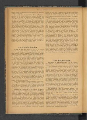 Aus fremden Kolonien.
