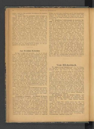 Aus fremden Kolonien.